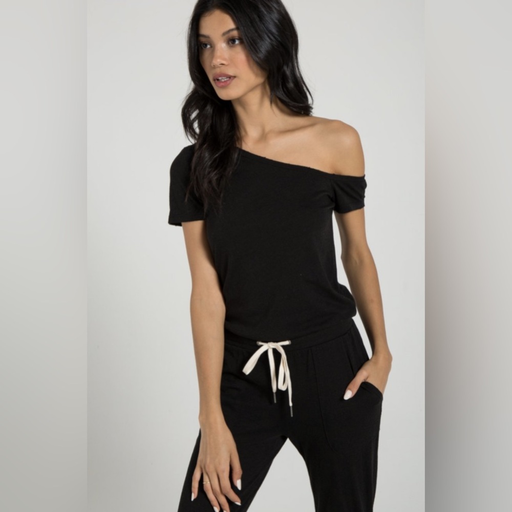 🆕 NWT Revolve N:Philanthropy | Britton Off The Shoulder Jumpsuit | Black XL